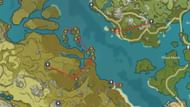 This is one of the best spots to find frogs (Image via Tevyat Interactive Map - HoYoLAB)